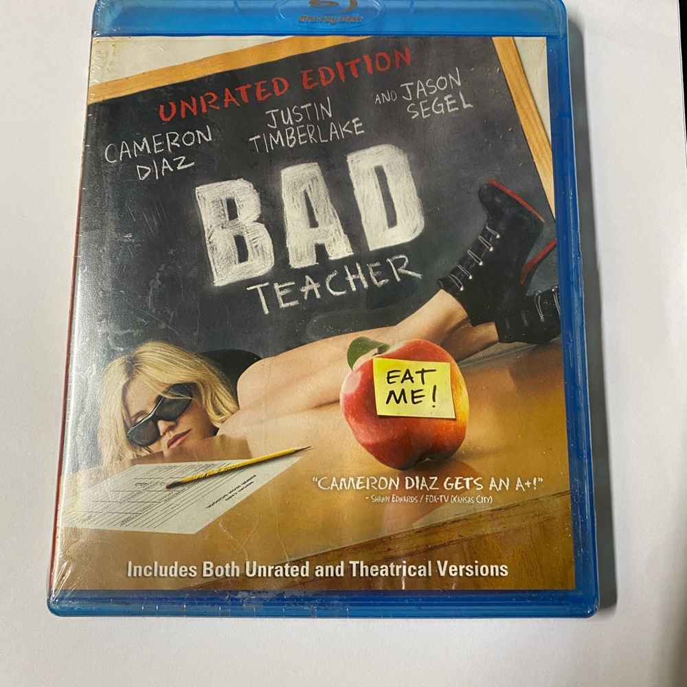 * the Blu-ray cover for the 2011 comedy film Bad Teacher. The edition Unrated - Picture 2 of 4